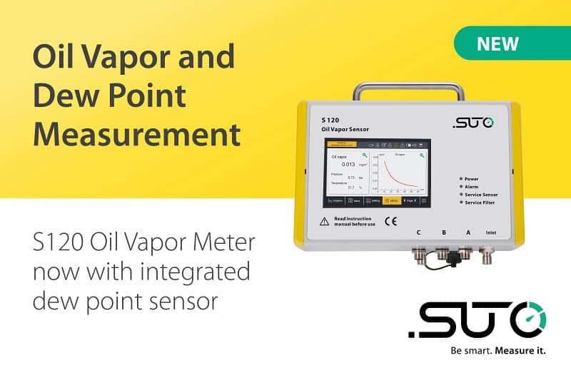 S120 Misuratore di vapore d’olio ora con sensore di punto di rugiada integrato opzionale, -100… +20 °C Td