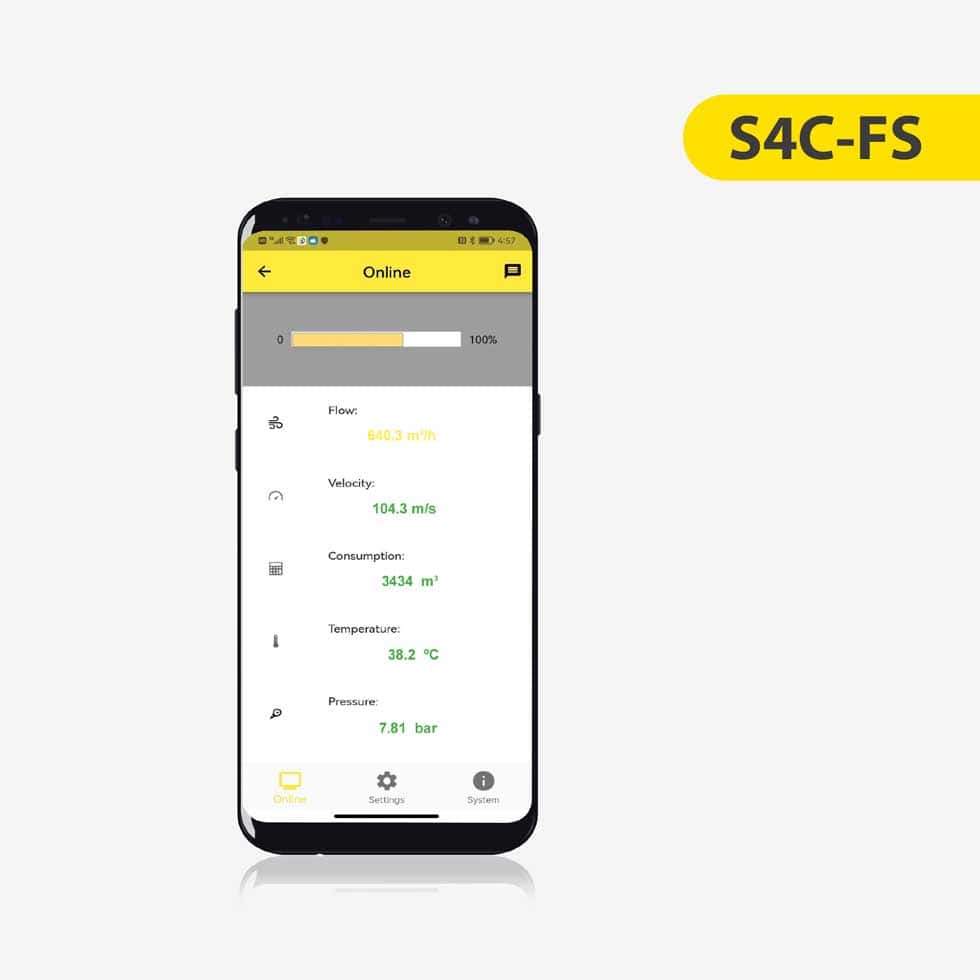 S4C-FS气体流量计智能手机App