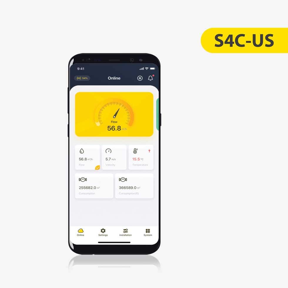 S4C-US超声波液体流量计智能手机 App