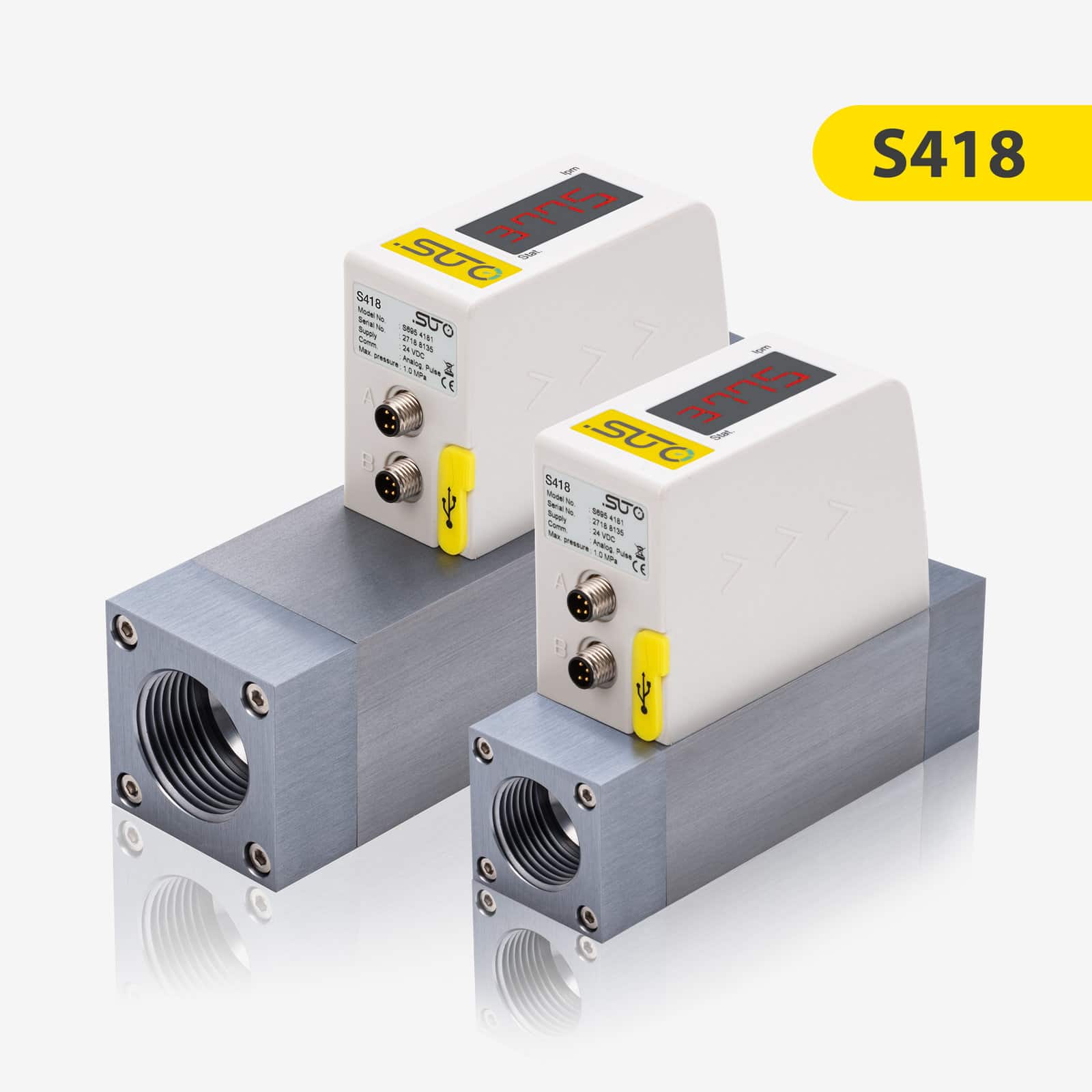 S418紧凑型流量计 (专业款–管道式) – 测量压缩空气和工业气体